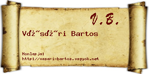 Vásári Bartos névjegykártya